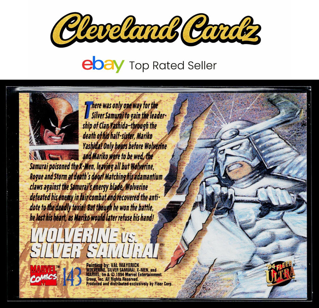 1994 Ultra X-Men #143 Wolverine vs. Silver Samurai