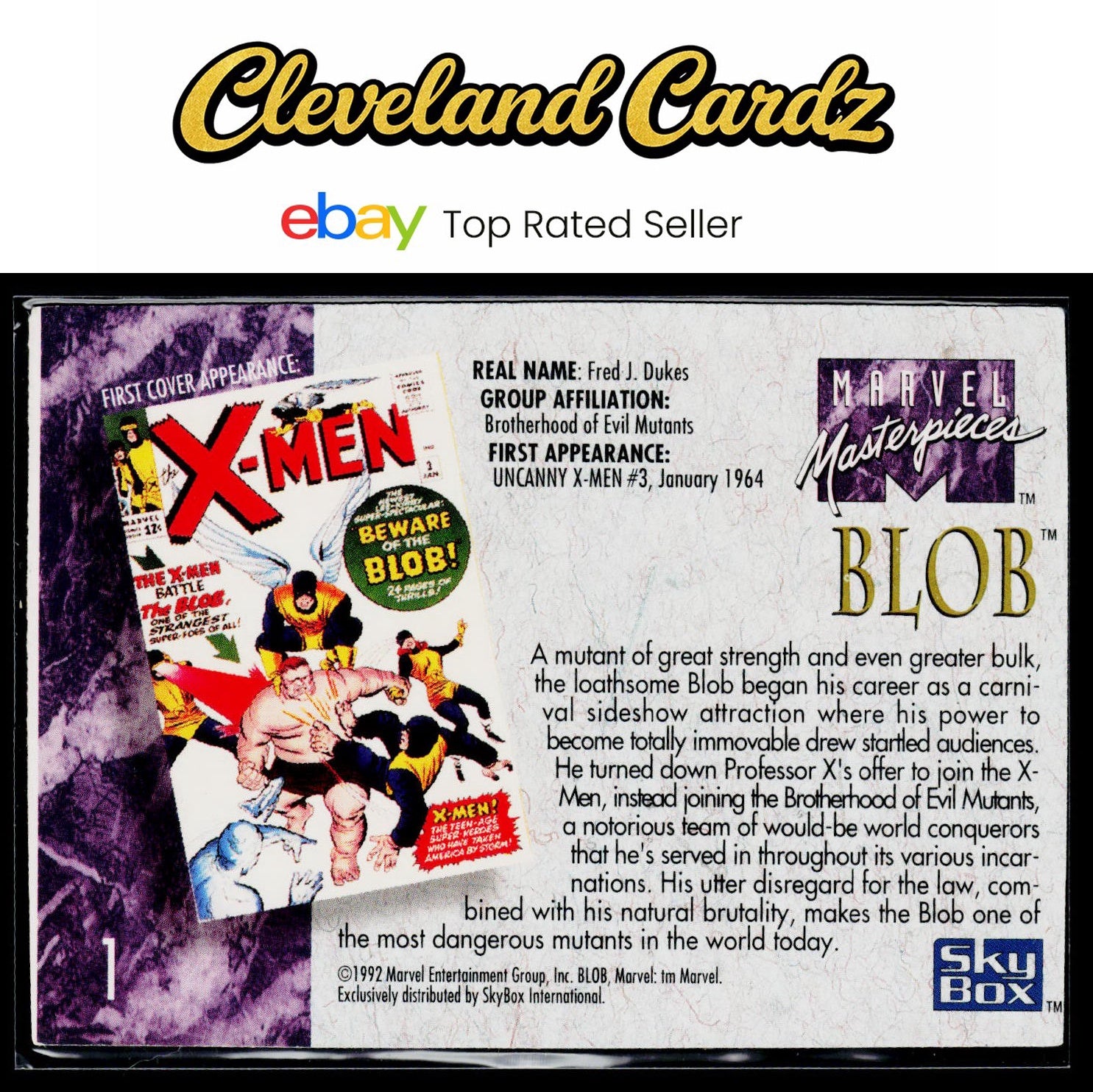 1992 SkyBox Marvel Masterpieces #1 Blob