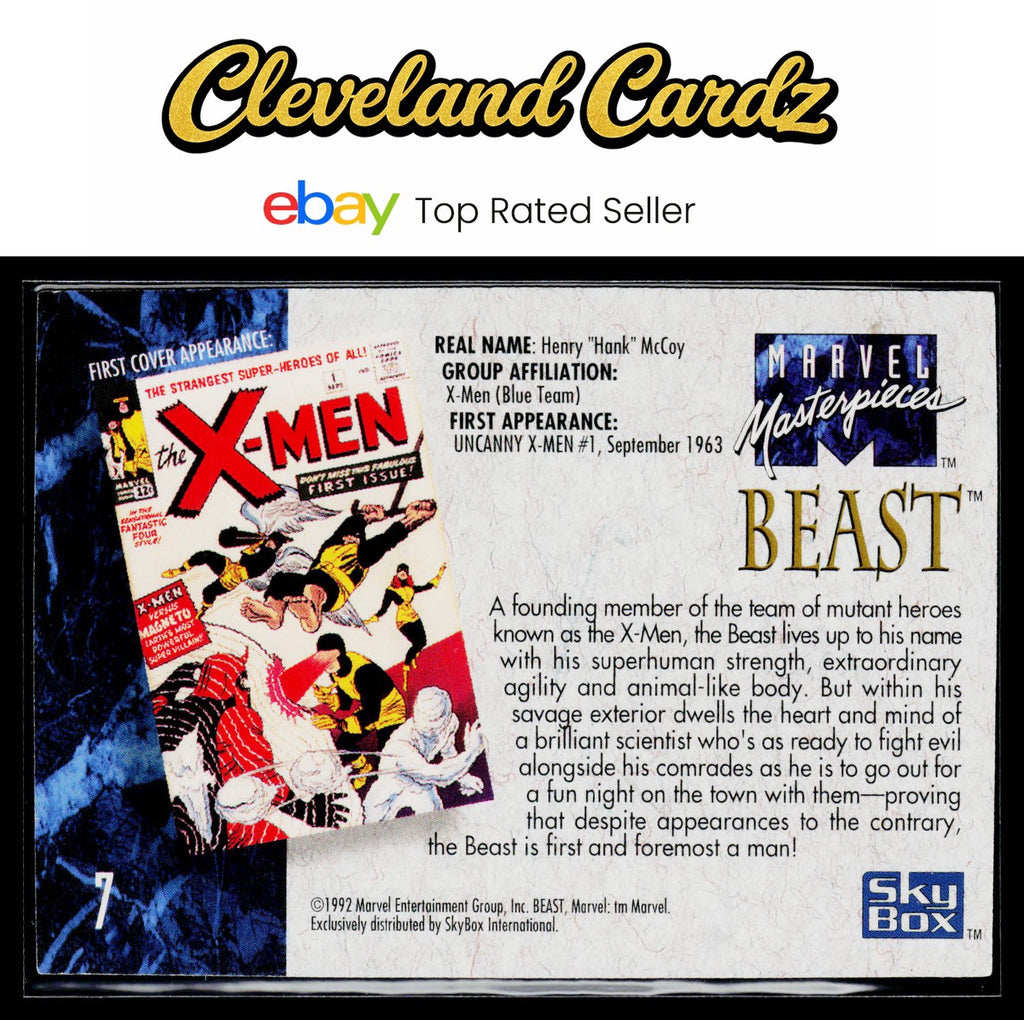 1992 SkyBox Marvel Masterpieces #7 Beast