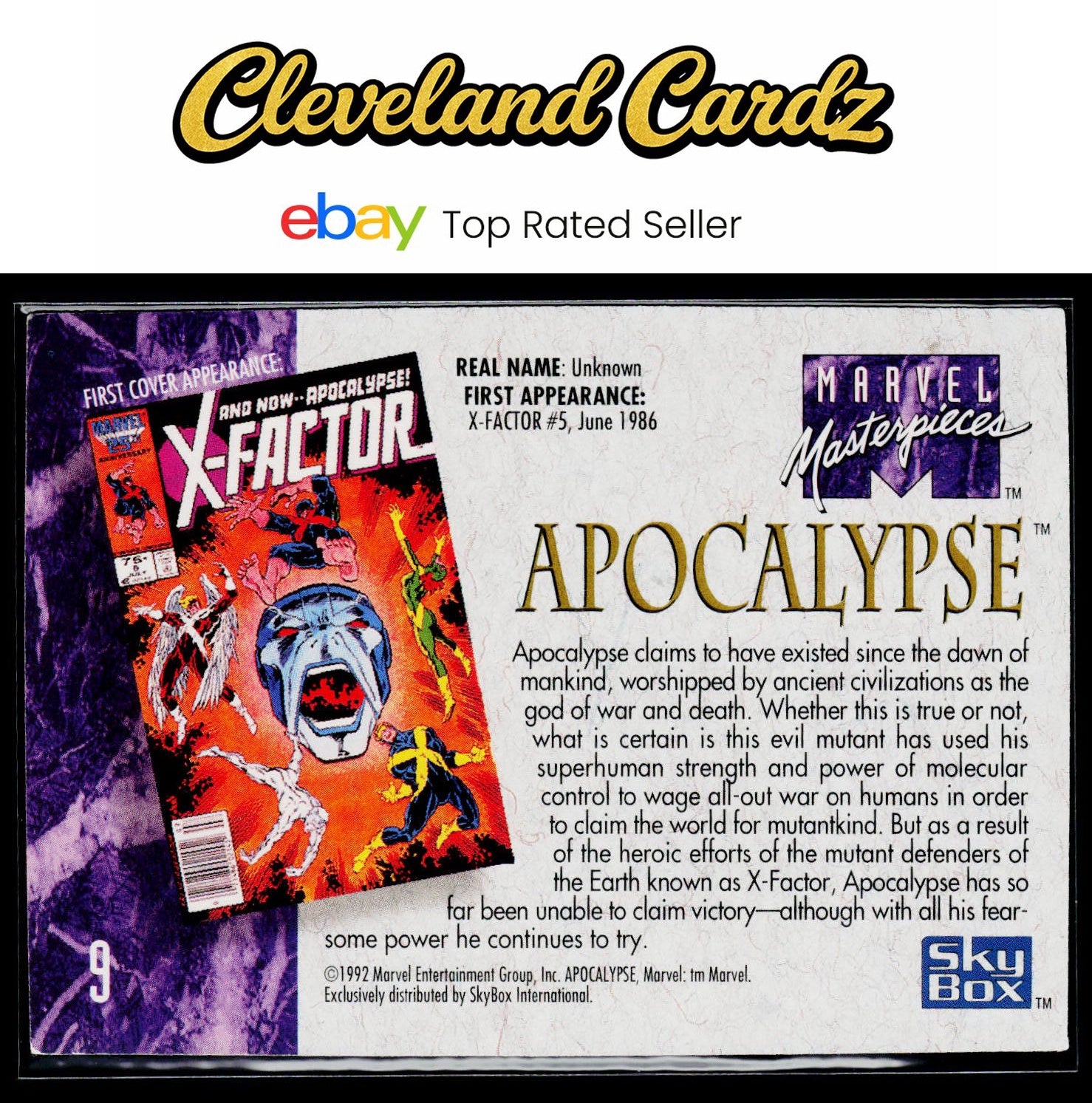 1992 SkyBox Marvel Masterpieces #9 Apocalypse