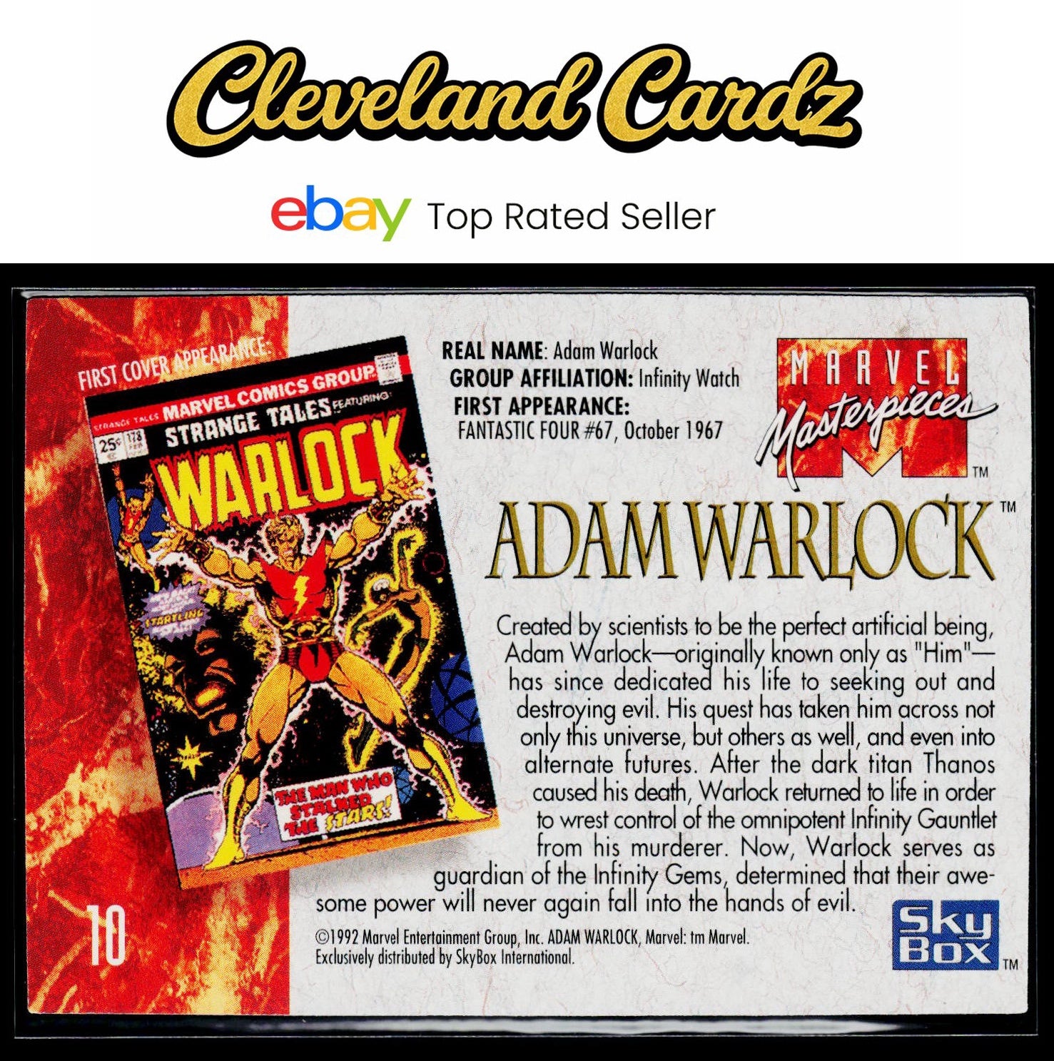 1992 SkyBox Marvel Masterpieces #10 Adam Warlock