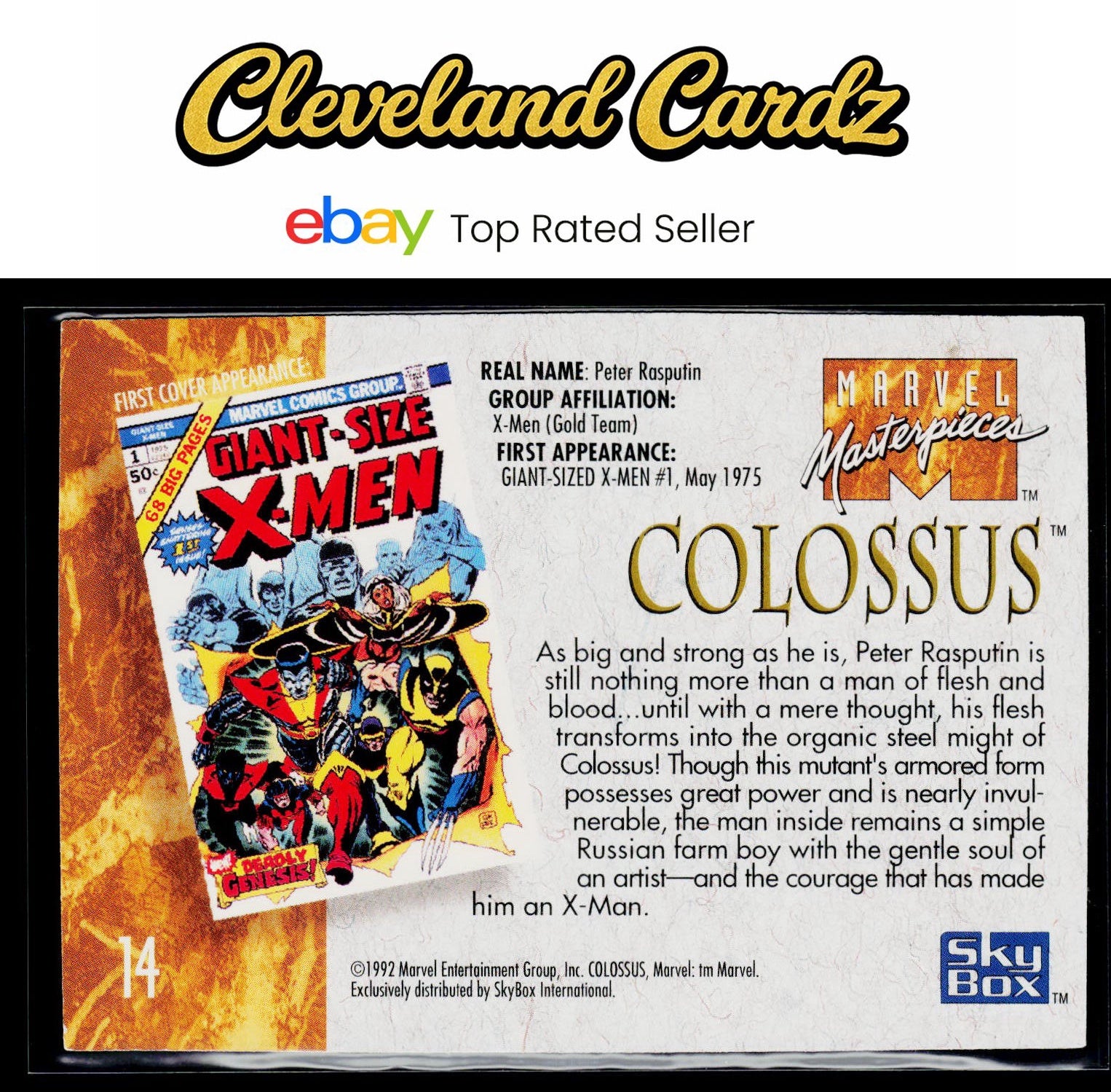 1992 SkyBox Marvel Masterpieces #14 Colossus