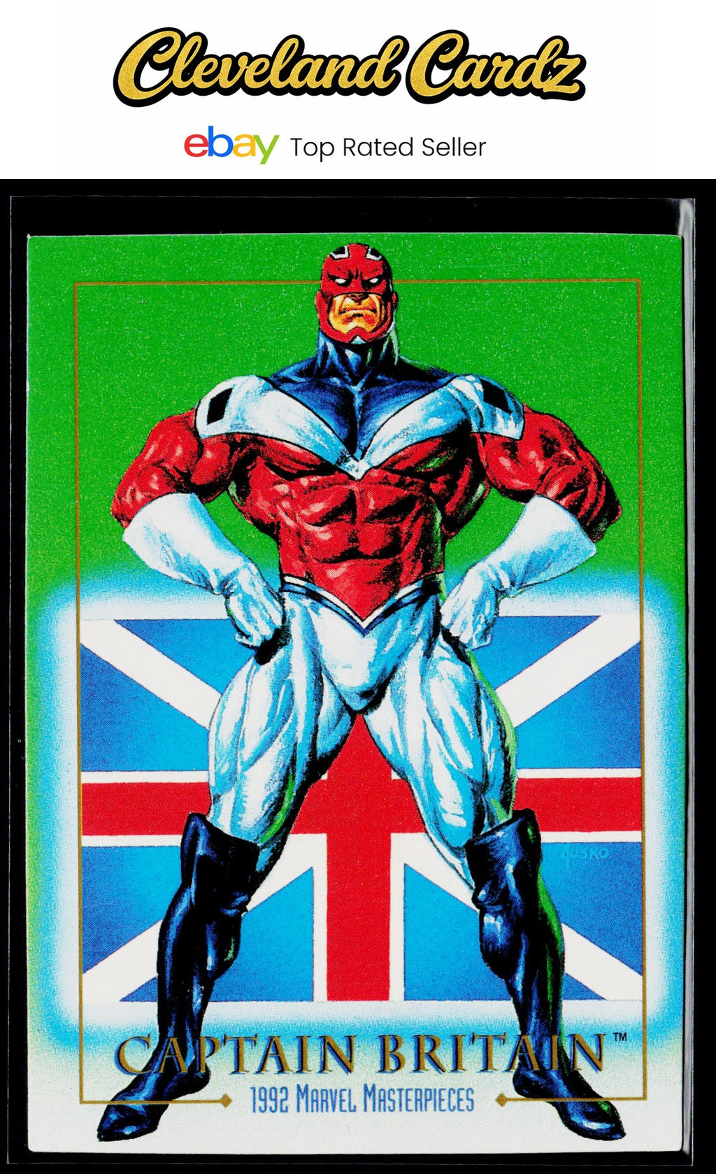 1992 SkyBox Marvel Masterpieces #15 Captain Britain