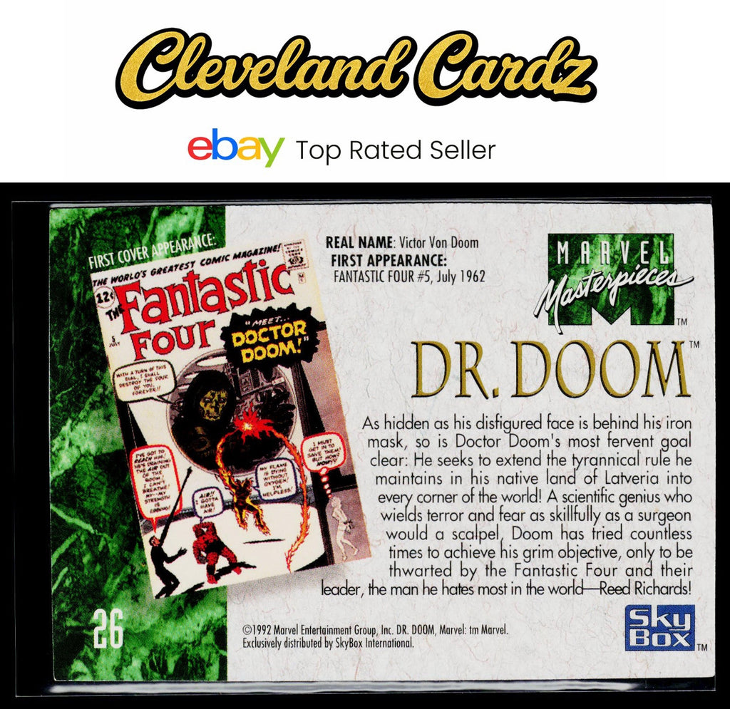 1992 SkyBox Marvel Masterpieces #26 Dr. Doom
