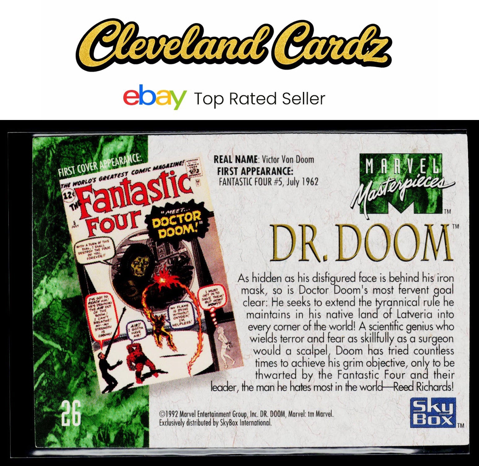 1992 SkyBox Marvel Masterpieces #26 Dr. Doom