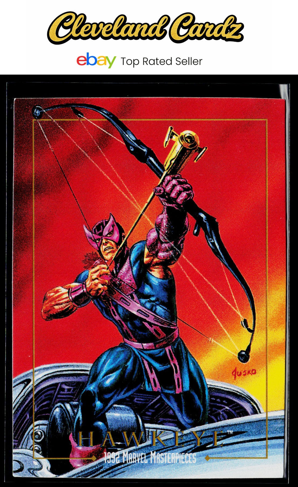 1992 SkyBox Marvel Masterpieces #34 Hawkeye
