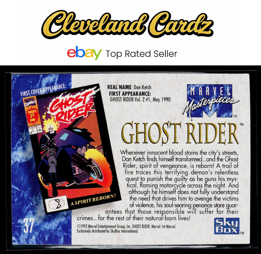 1992 SkyBox Marvel Masterpieces #37 Ghost Rider