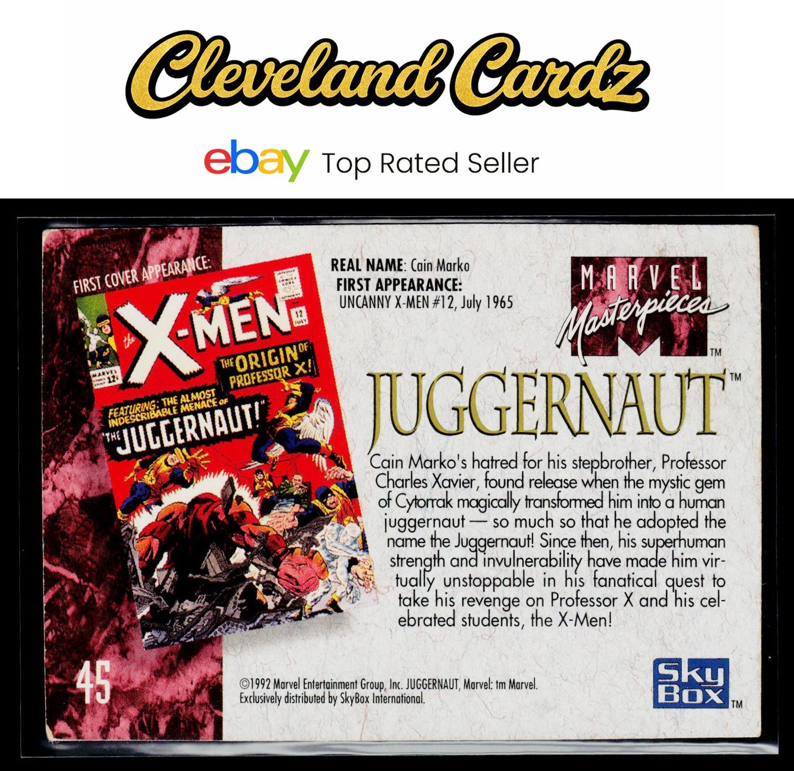 1992 SkyBox Marvel Masterpieces #45 Juggernaut