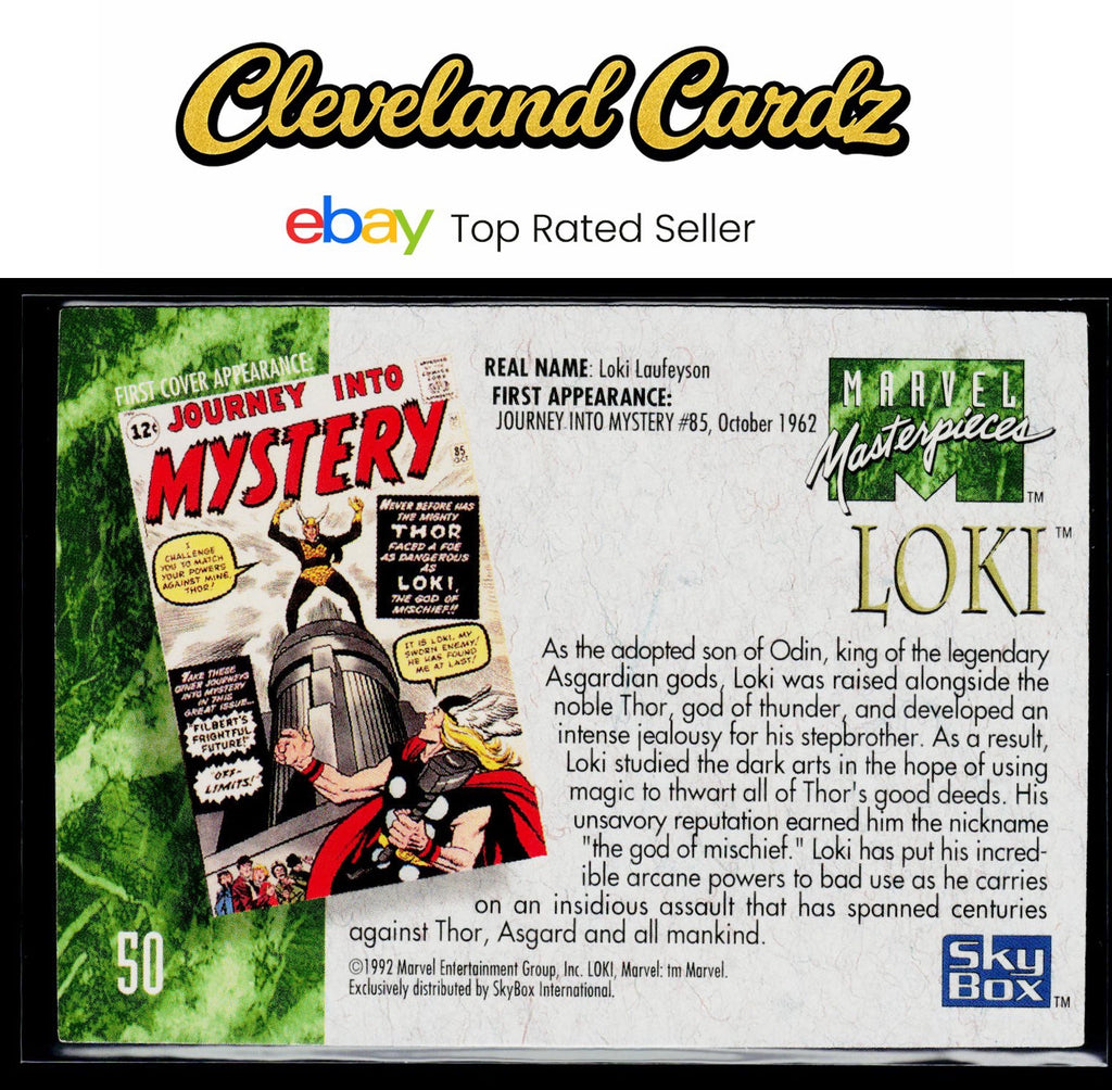 1992 SkyBox Marvel Masterpieces #50 Loki