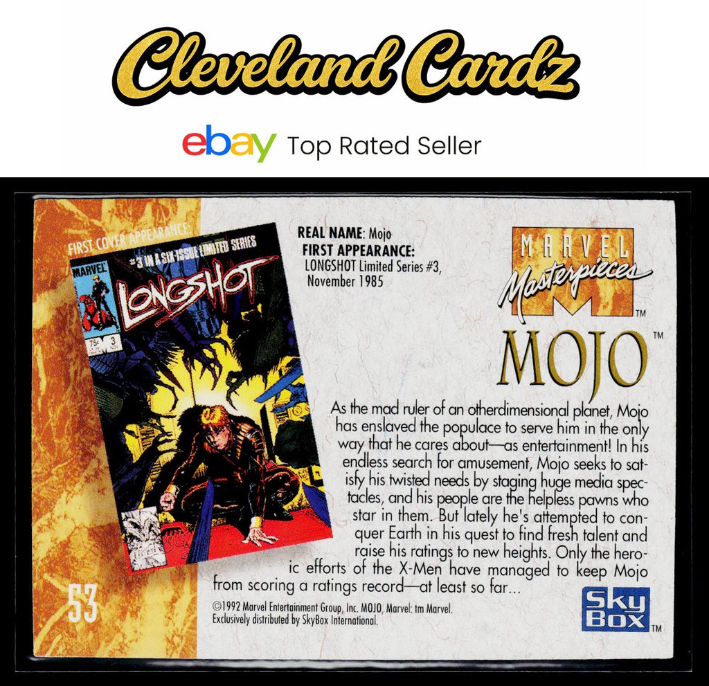 1992 SkyBox Marvel Masterpieces #53 Mojo