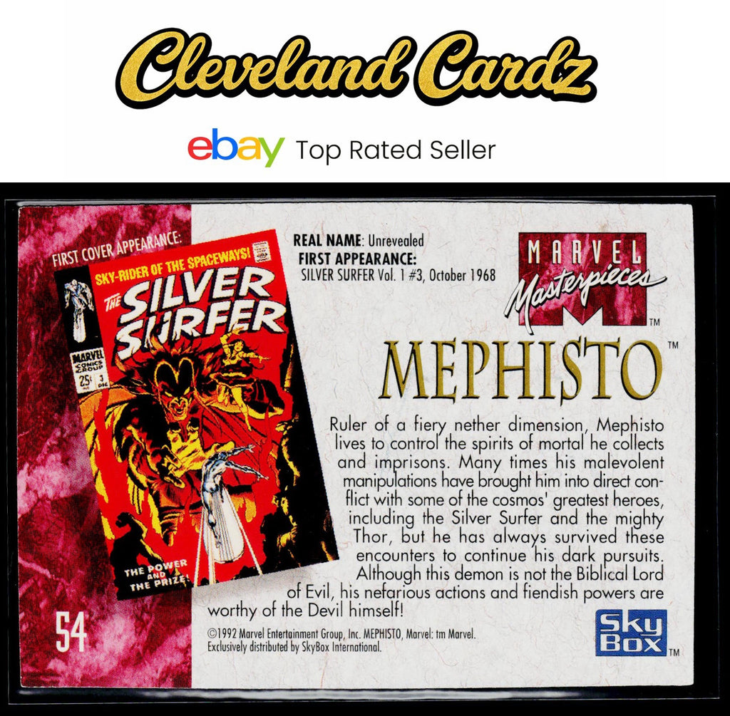 1992 SkyBox Marvel Masterpieces #54 Mephisto