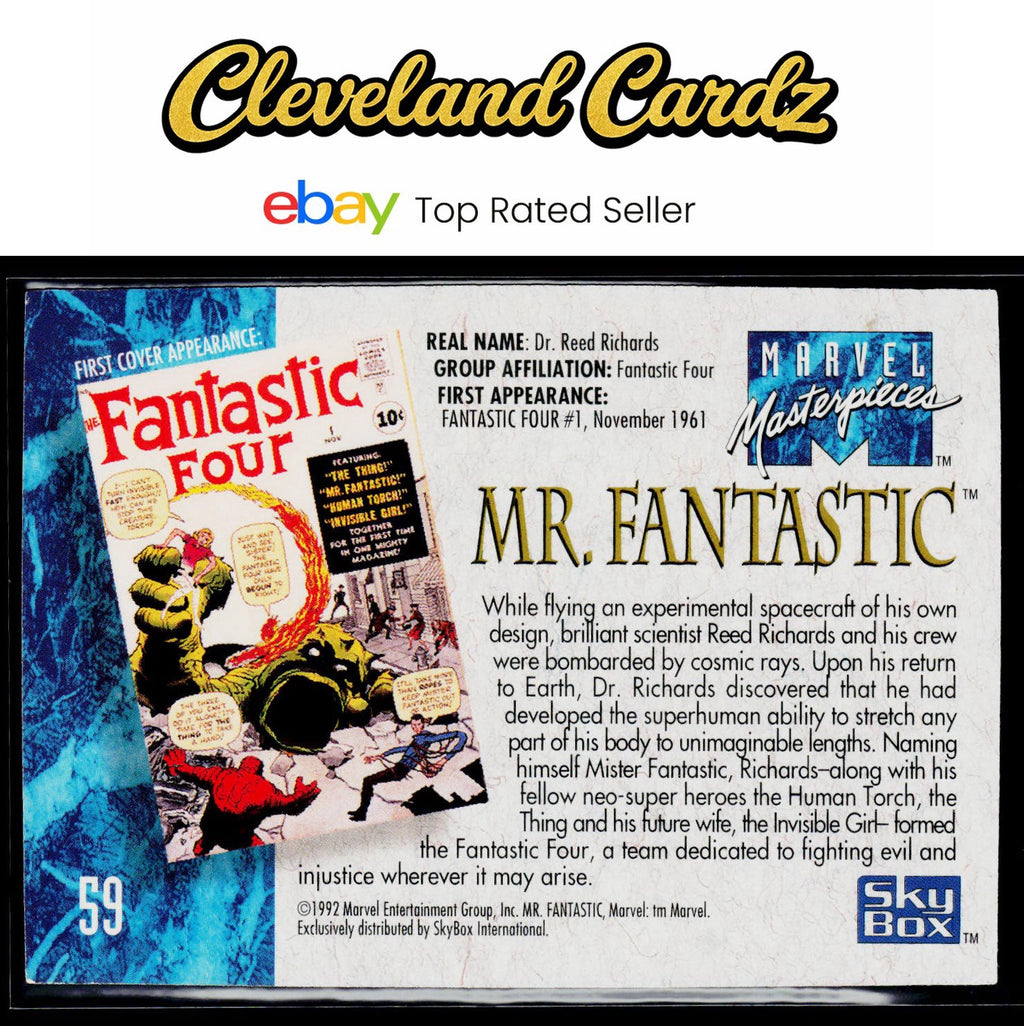 1992 SkyBox Marvel Masterpieces #59 Mr. Fantastic