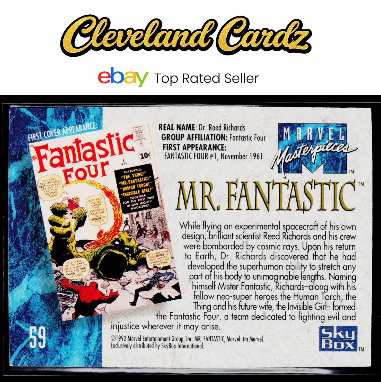 1992 SkyBox Marvel Masterpieces #59 Mr. Fantastic