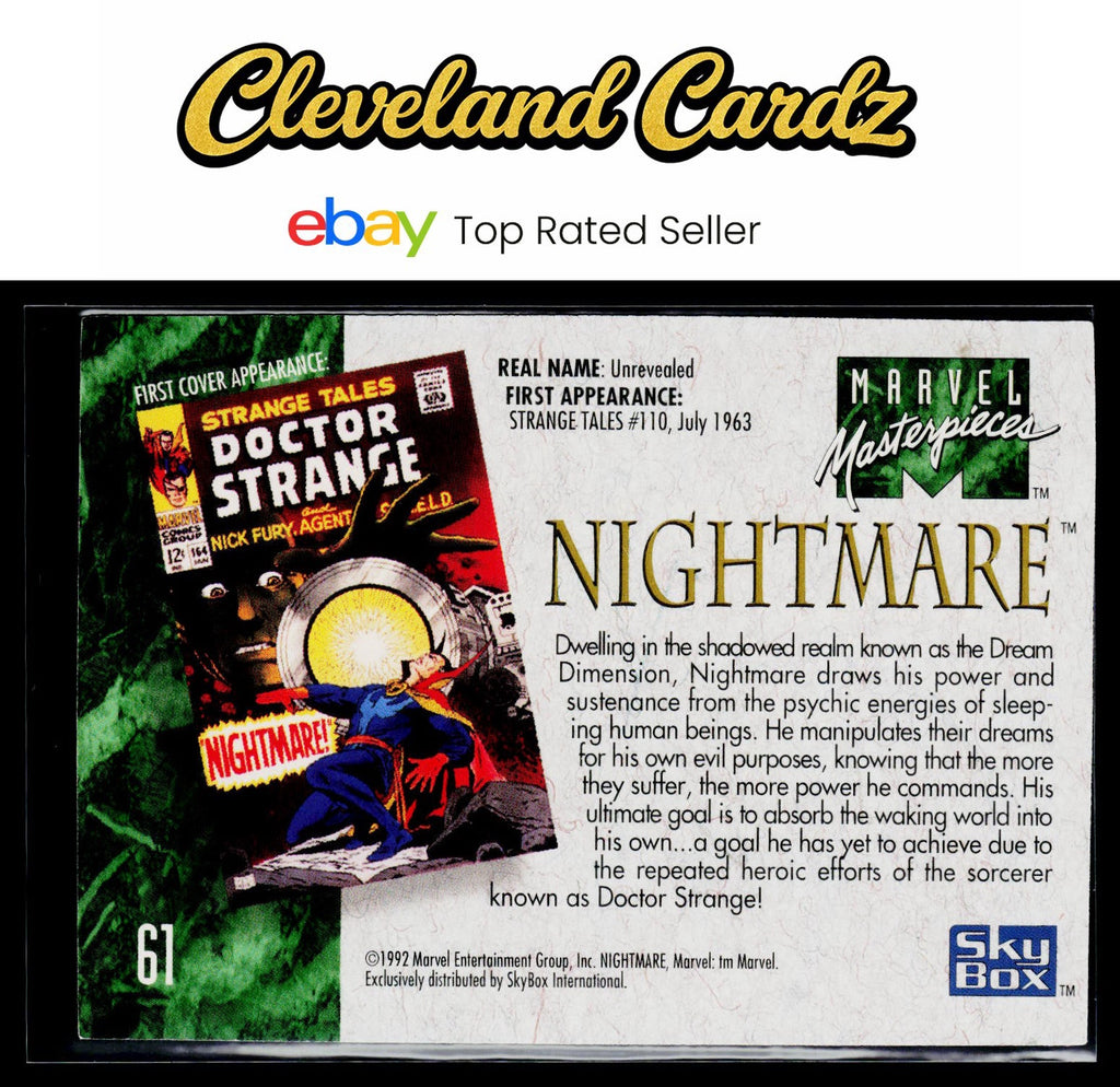 1992 SkyBox Marvel Masterpieces #61 Nightmare