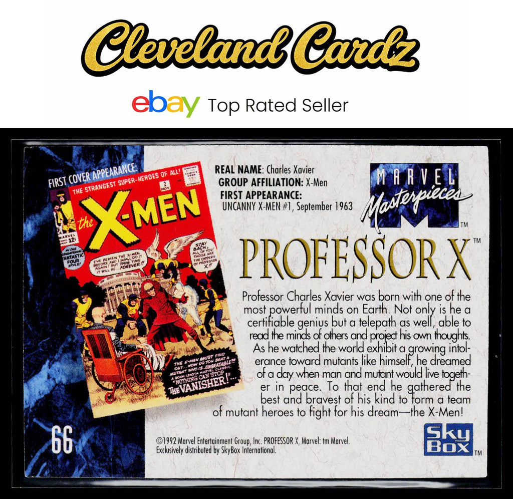 1992 SkyBox Marvel Masterpieces #66 Professor X