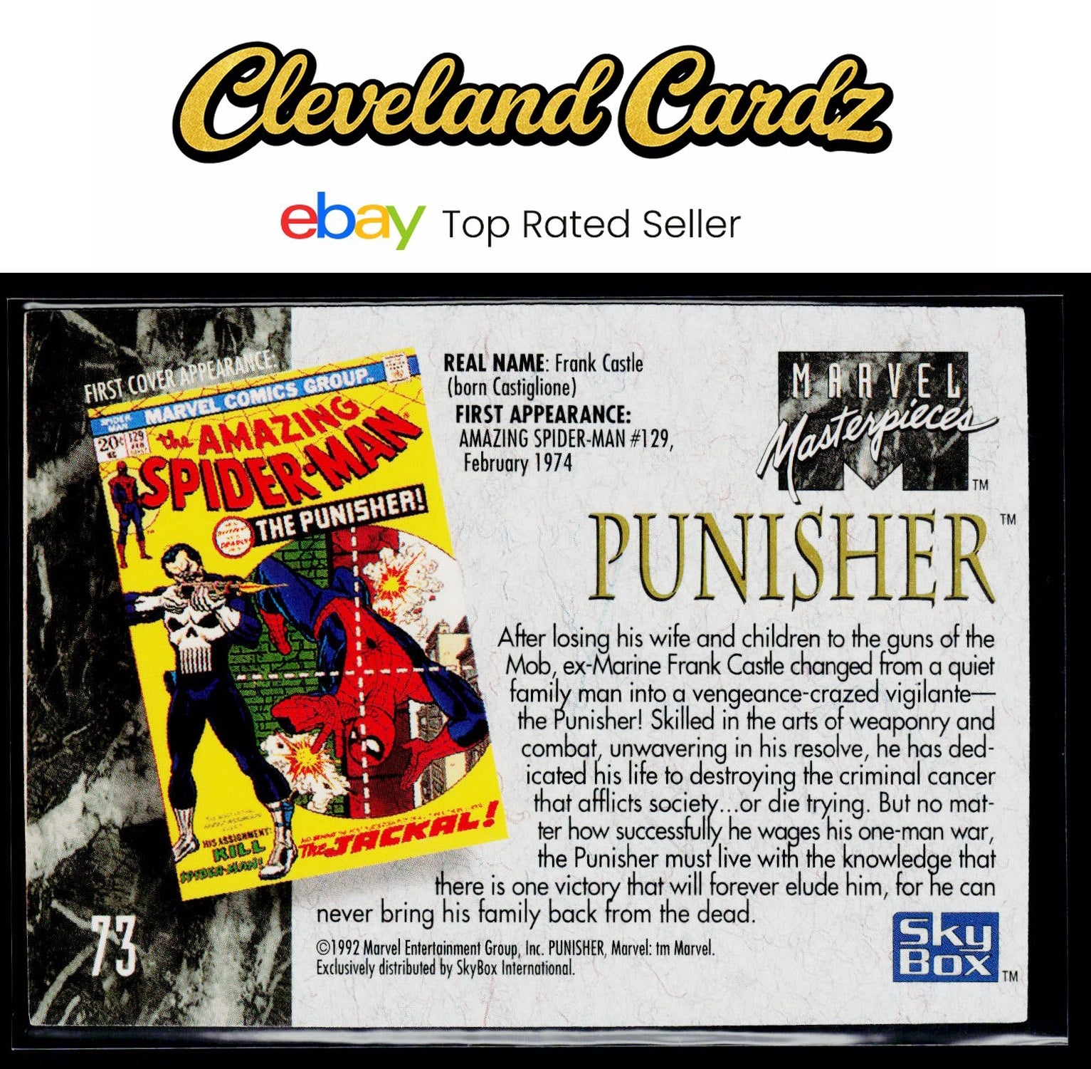 1992 SkyBox Marvel Masterpieces #73 Punisher