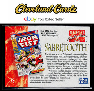 1992 SkyBox Marvel Masterpieces #78 Sabretooth
