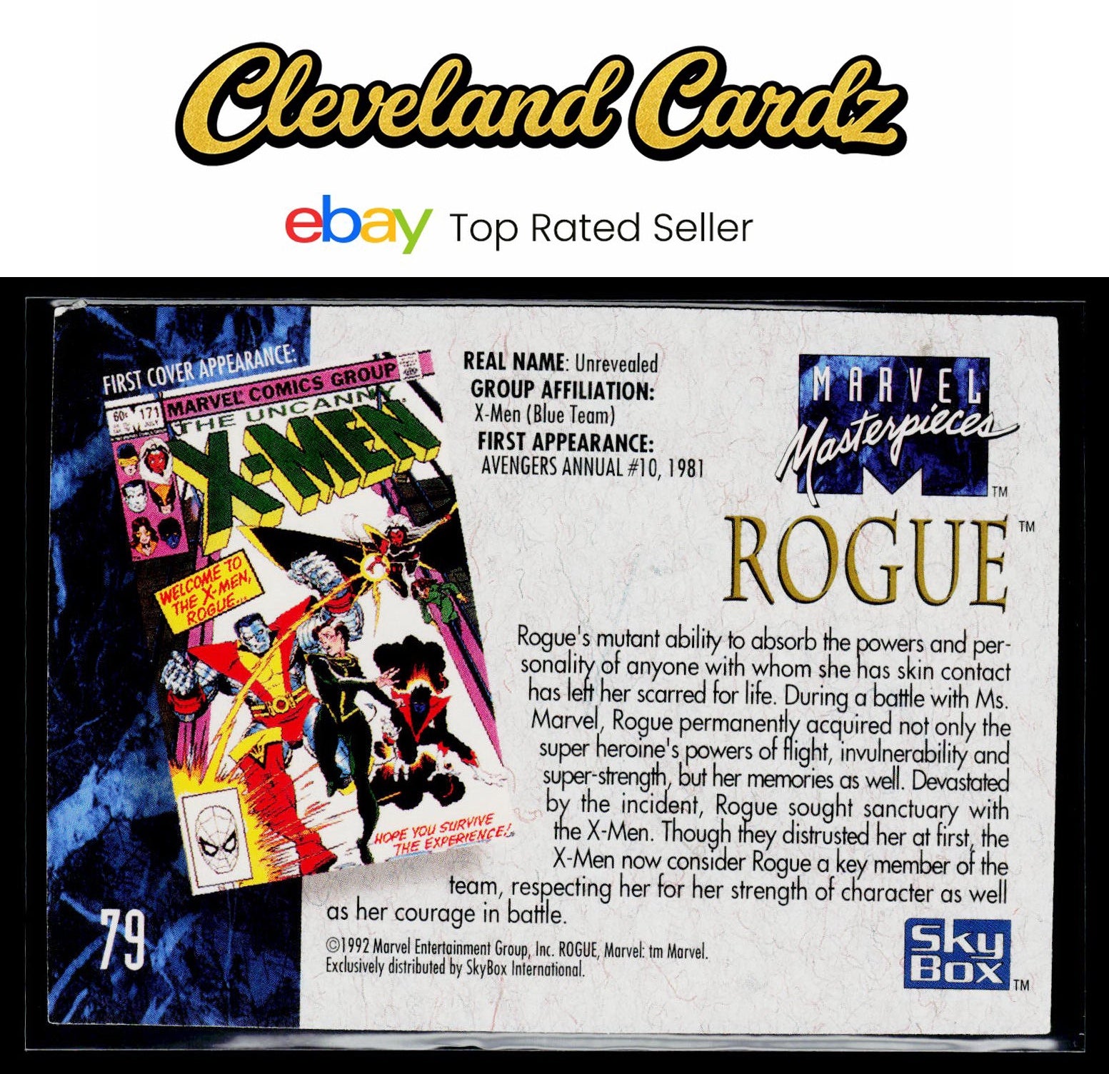 1992 SkyBox Marvel Masterpieces #79 Rogue
