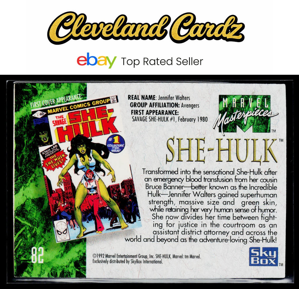 1992 SkyBox Marvel Masterpieces #82 She-Hulk