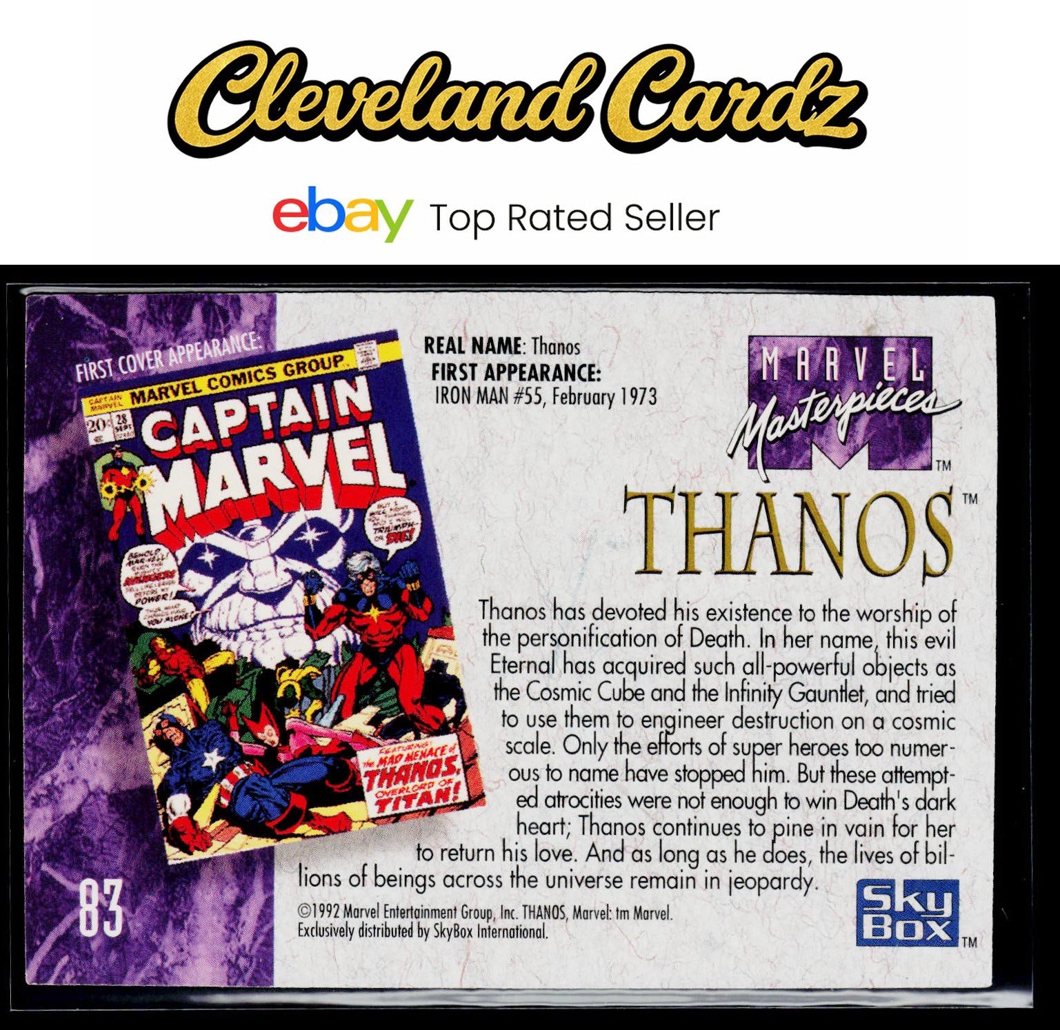 1992 SkyBox Marvel Masterpieces #83 Thanos