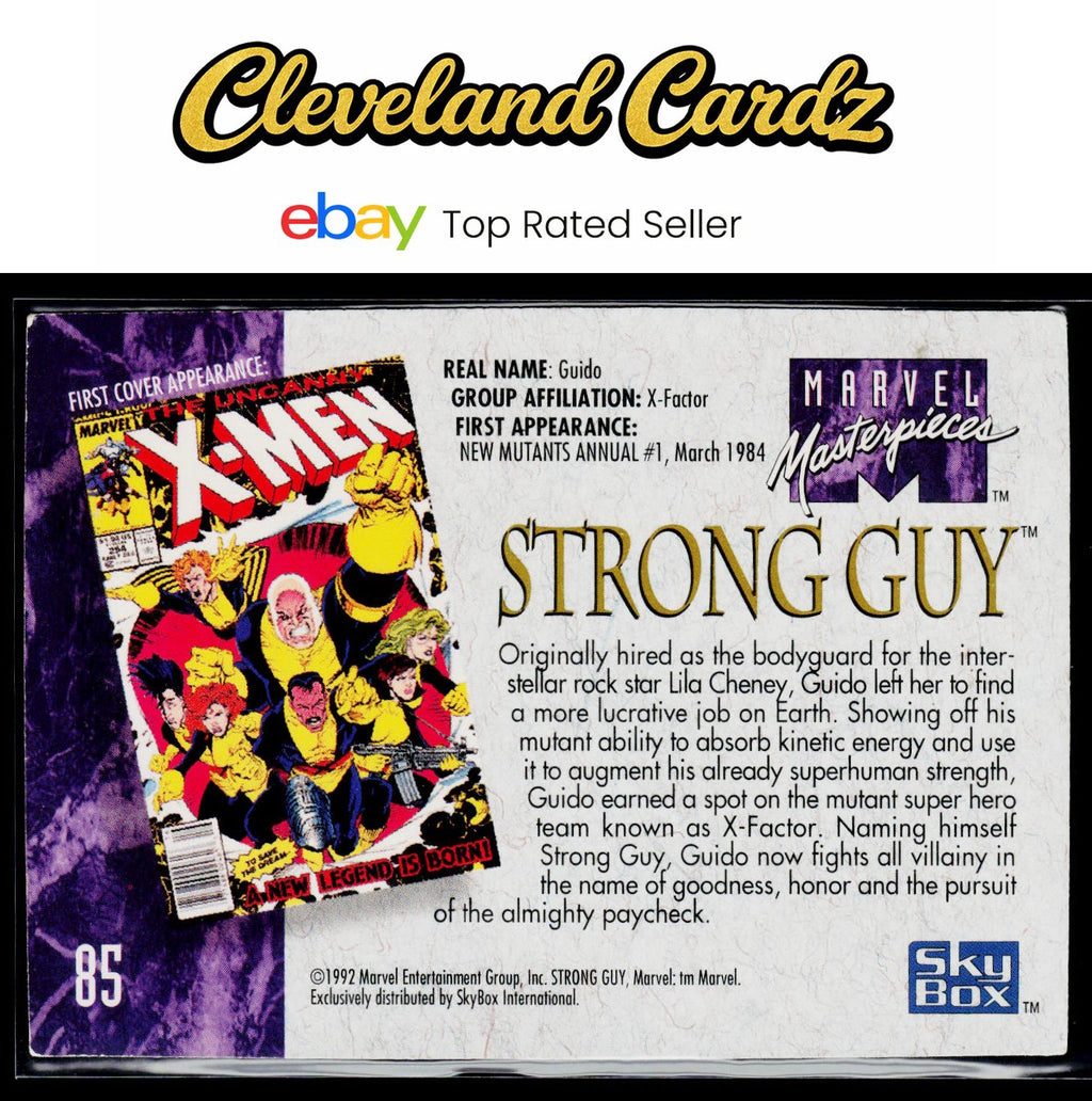 1992 SkyBox Marvel Masterpieces #85 Strong Guy