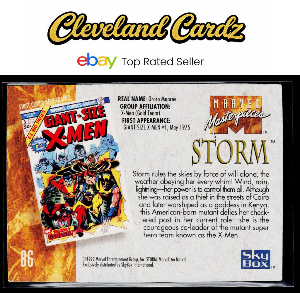 1992 SkyBox Marvel Masterpieces #86 Storm