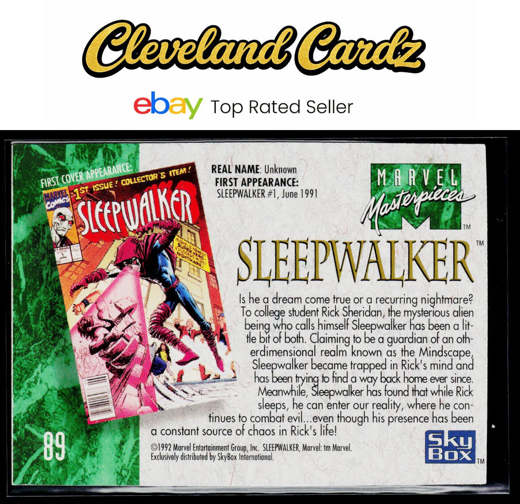 1992 SkyBox Marvel Masterpieces #89 Sleepwalker