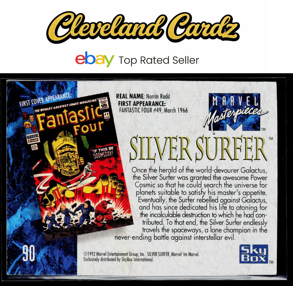 1992 SkyBox Marvel Masterpieces #90 Silver Surfer