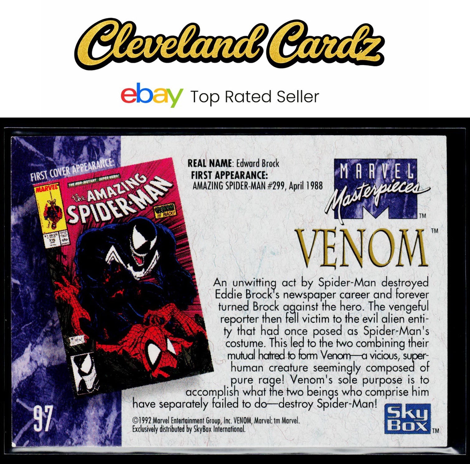 1992 SkyBox Marvel Masterpieces #97 Venom