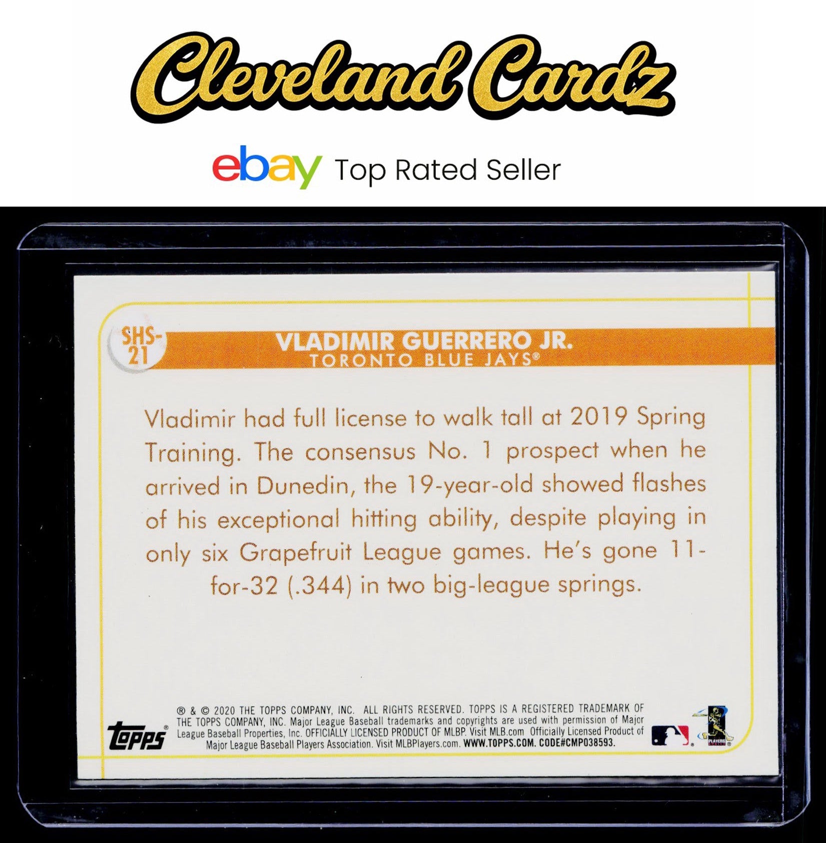 2020 Topps Opening Day #SHS-21 Vladimir Guerrero Jr. Spring Has Sprung