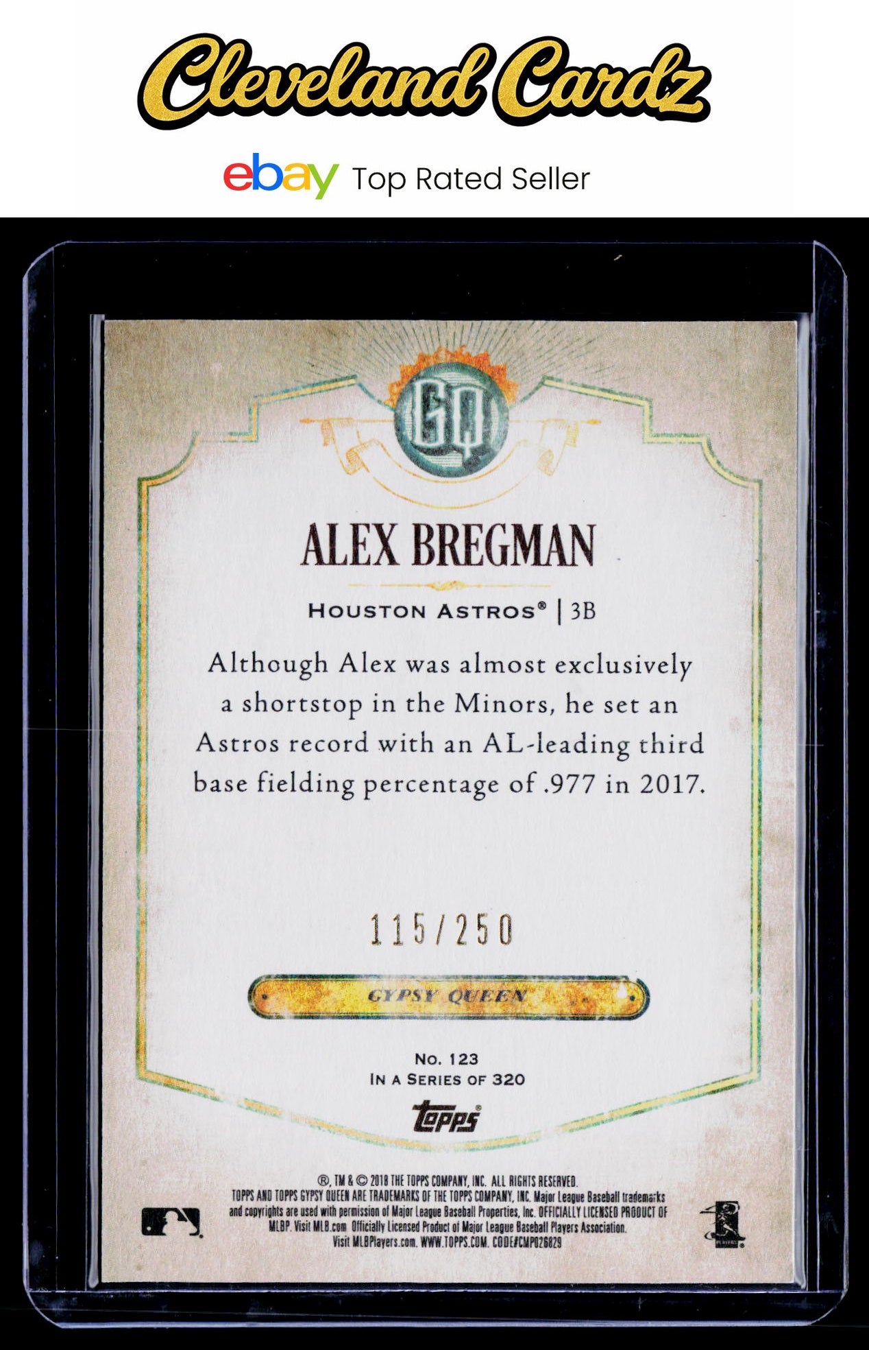 2018 Topps Gypsy Queen #123 Alex Bregman Indigo #/250