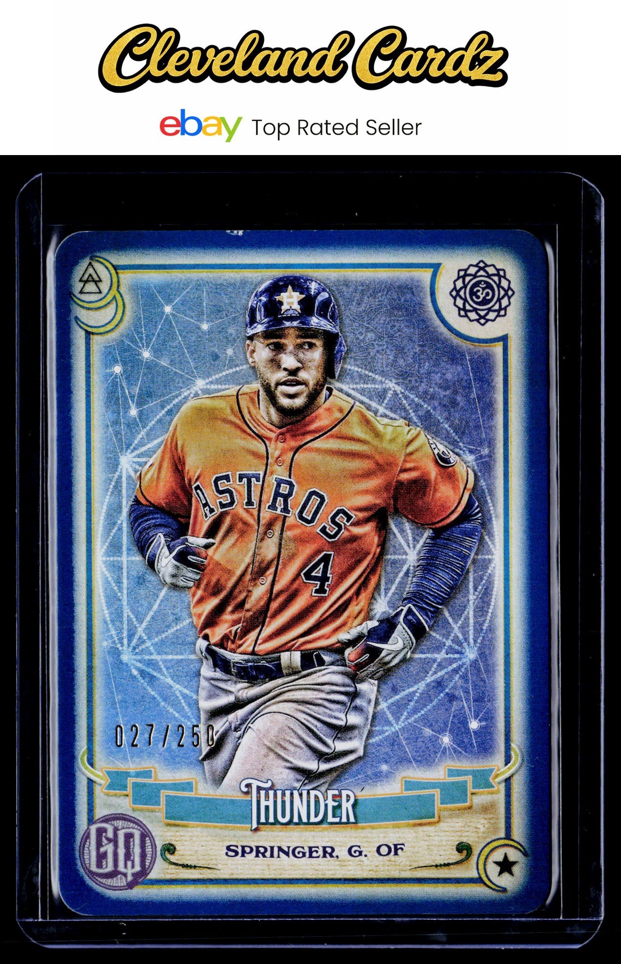 2020 Topps Gypsy Queen #TOD-13 George Springer Tarot of the Diamond Indigo #/250