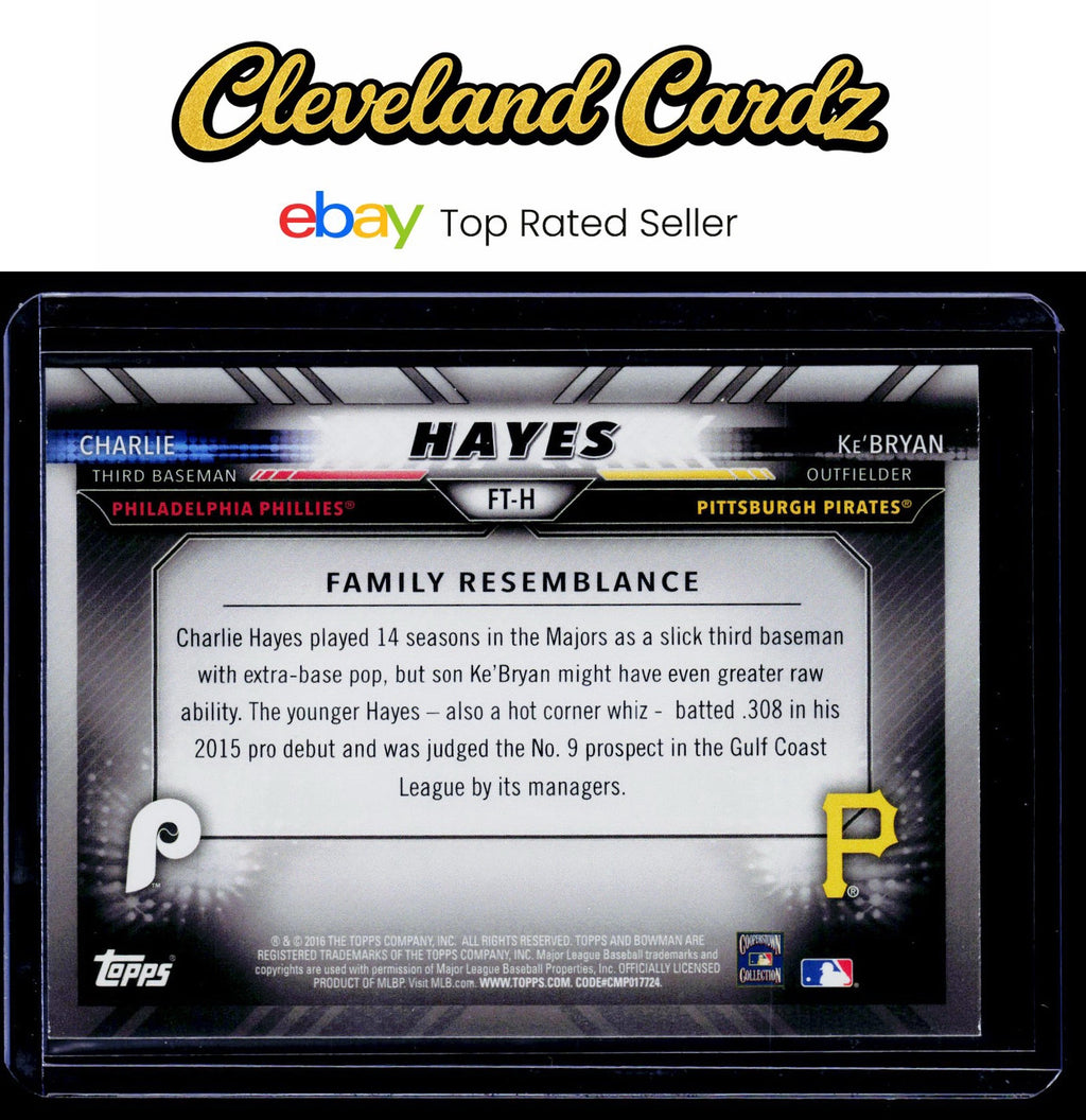 2016 Bowman #FT-H Charlie Hayes / Ke'Bryan Hayes Family Tree