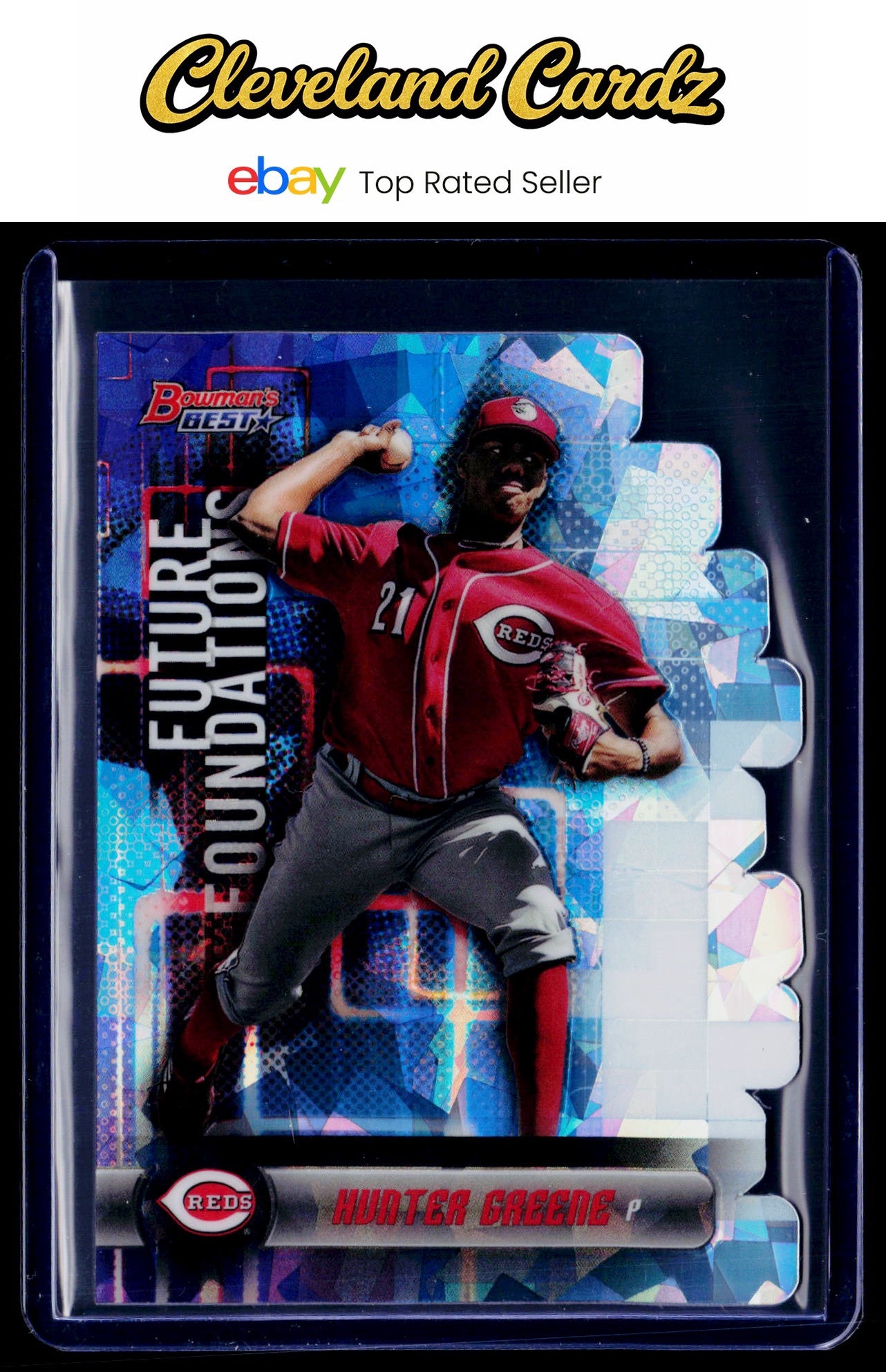 2019 Bowman's Best #FF-HG Hunter Greene Die Cuts Atomic Refractor