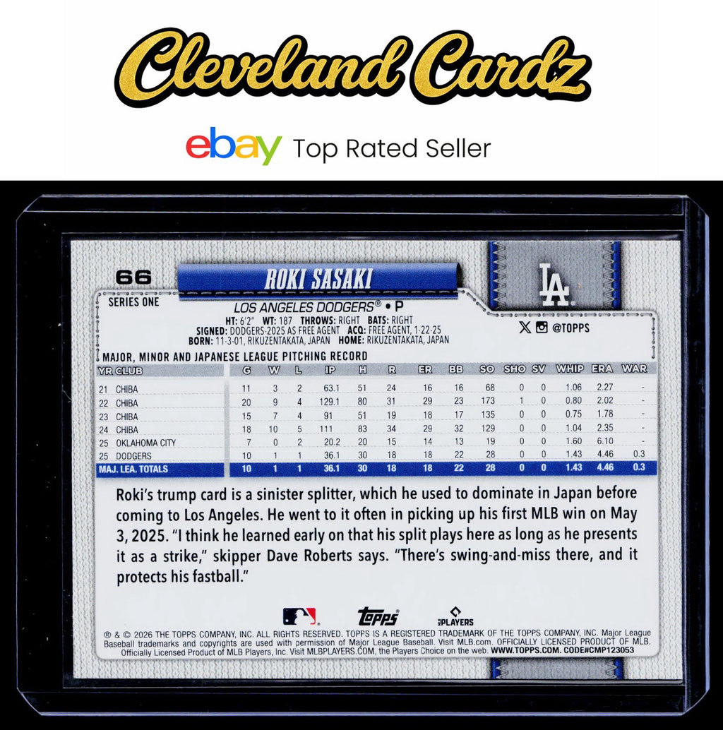 2026 Topps #66 Roki Sasaki