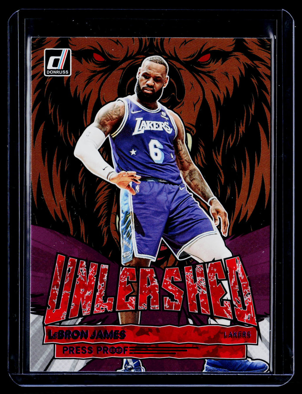 2022-23 Donruss #3 LeBron James Unleashed Purple Press Proof