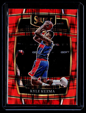 2021-22 Panini Select #70 Kyle Kuzma Orange Flash Prizms