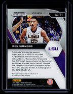 2021 Panini Prizm Draft Picks #71 Ben Simmons Red Ice