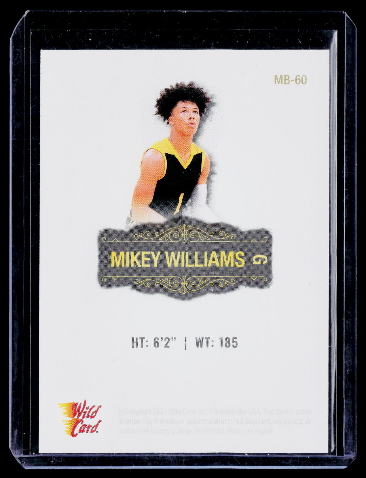 2022 Wild Card Matte #MB-60 Mikey Williams White