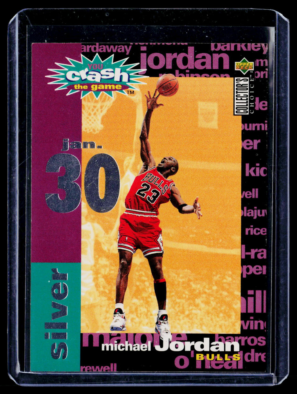 1995-96 Collector's Choice #C1 Michael Jordan CrashtheGame Silver:Assist/Rebound