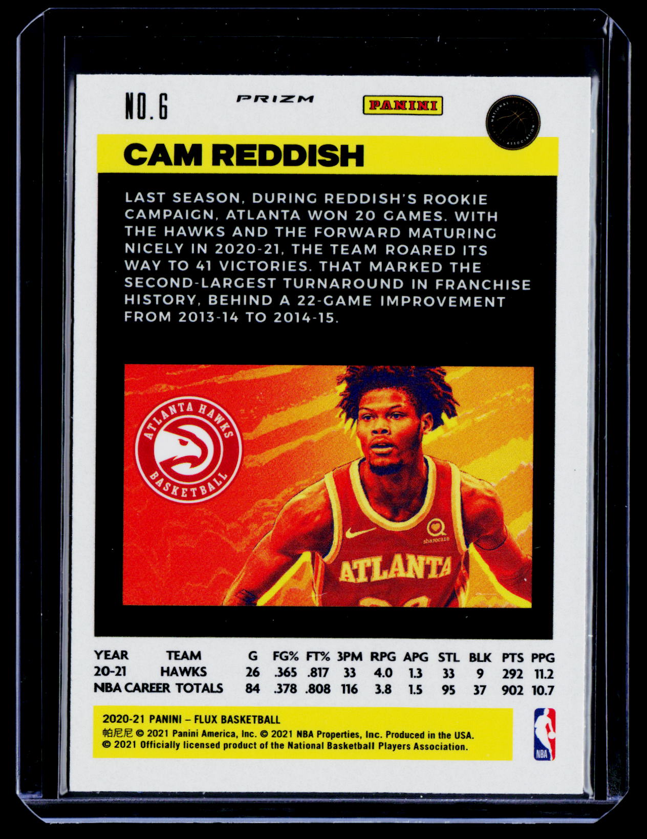 2020-21 Panini Flux #6 Cam Reddish Light Blue