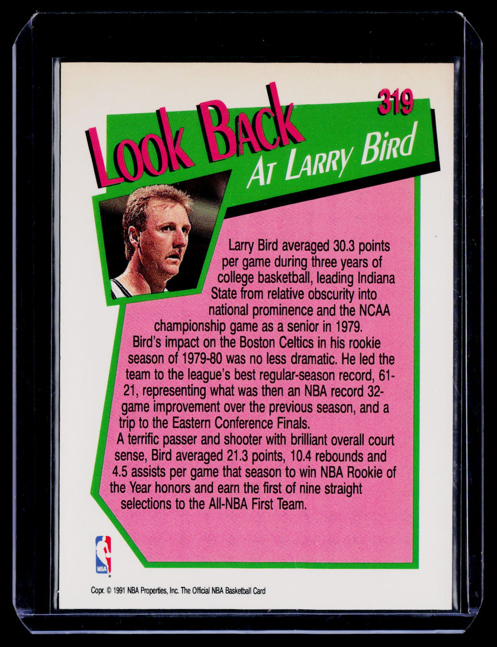 1991-92 Hoops #319 Larry Bird