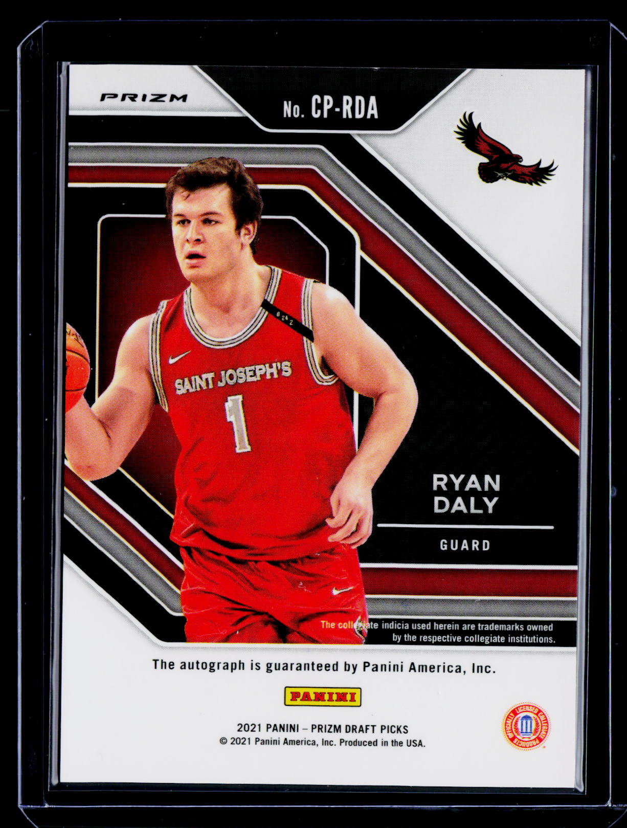2021 Panini Prizm #CP-RDA Ryan Daly College Penmanship Prizms Red Ice