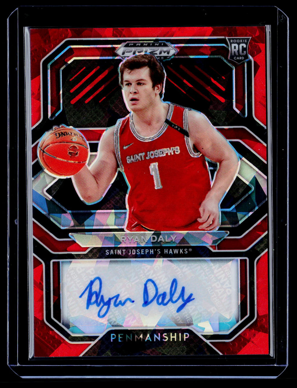 2021 Panini Prizm #CP-RDA Ryan Daly College Penmanship Prizms Red Ice