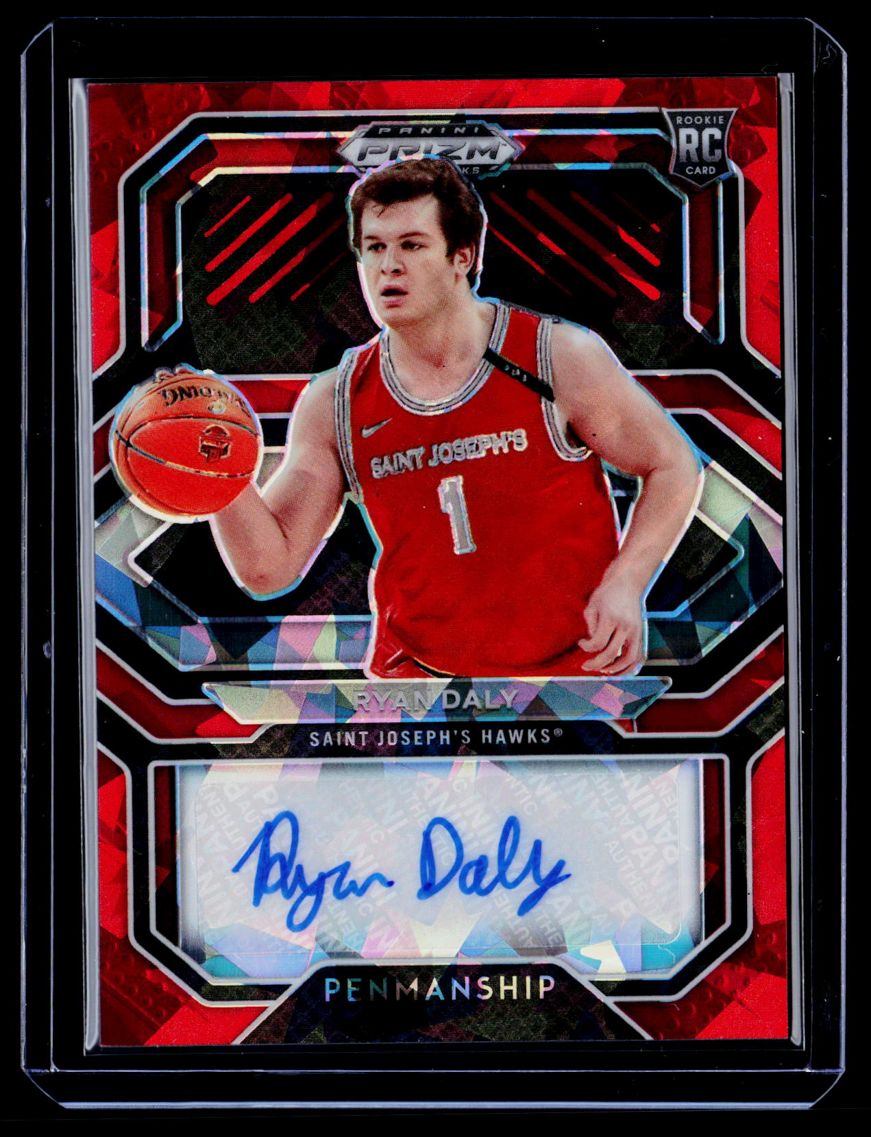 2021 Panini Prizm #CP-RDA Ryan Daly College Penmanship Prizms Red Ice