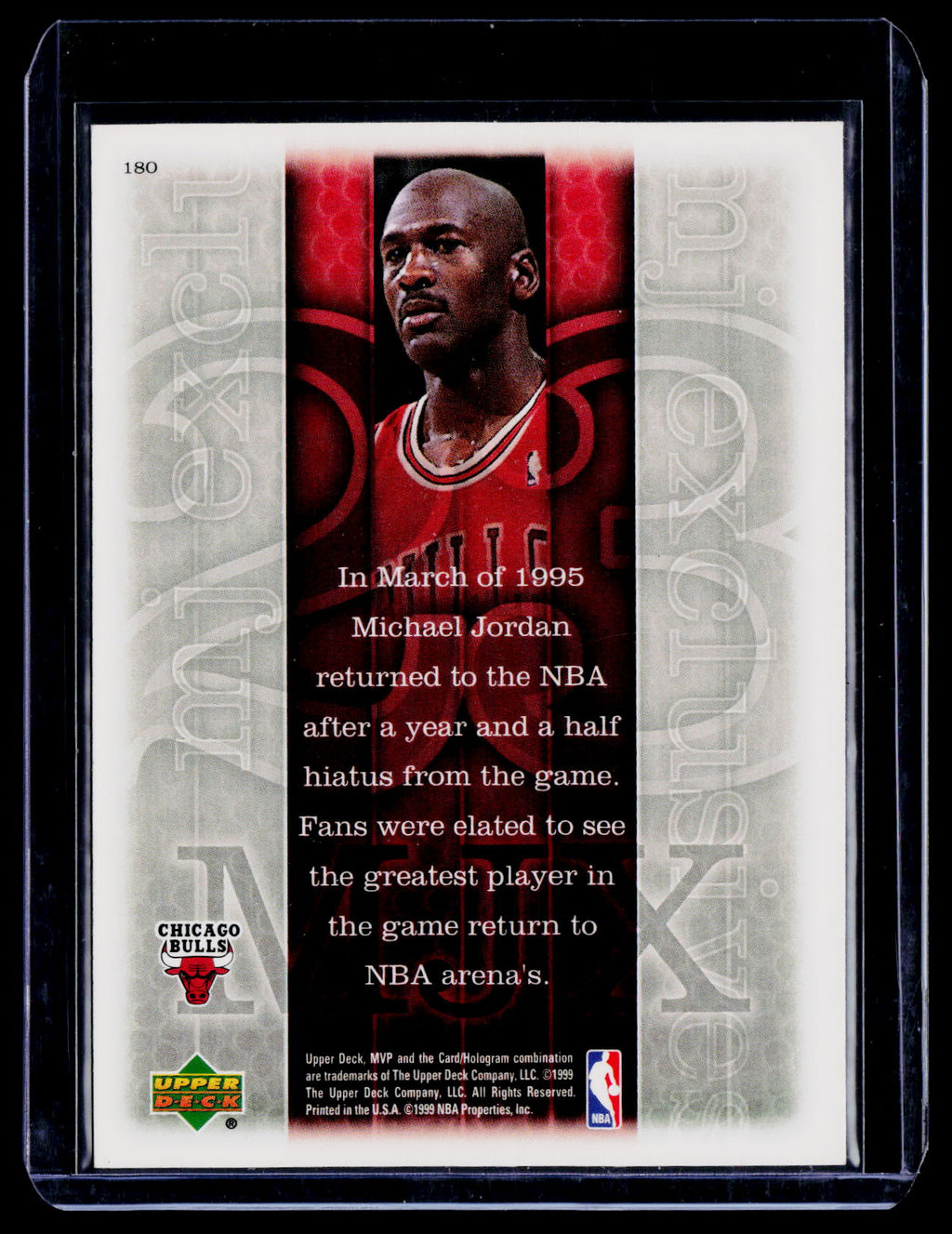 1999-00 Upper Deck MVP #180 Michael Jordan Silver Script