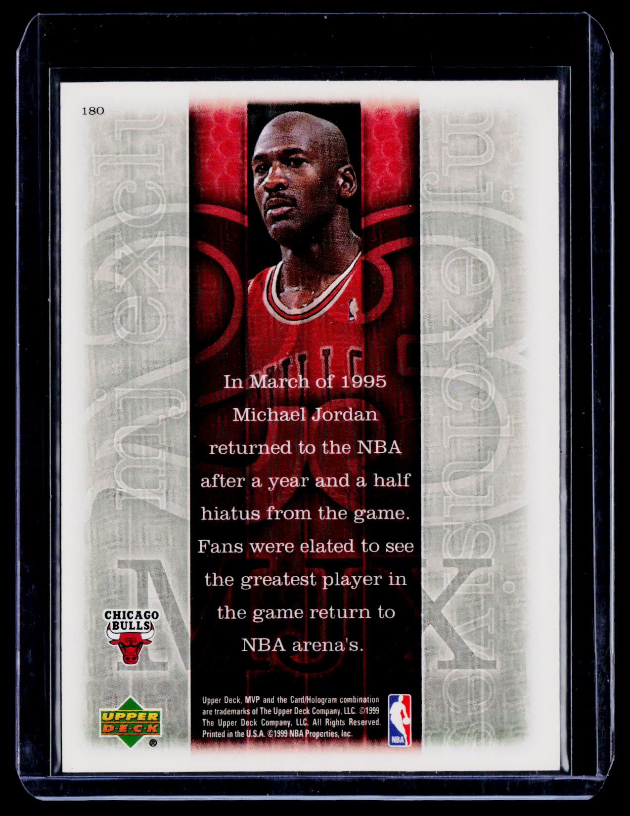 1999-00 Upper Deck MVP #180 Michael Jordan Silver Script