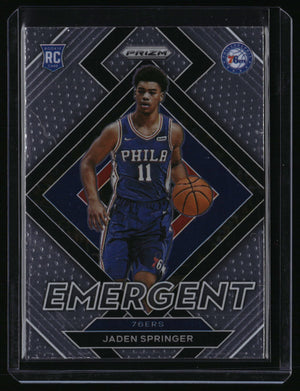 2021-22 Panini Prizm #26 Jaden Springer Emergent