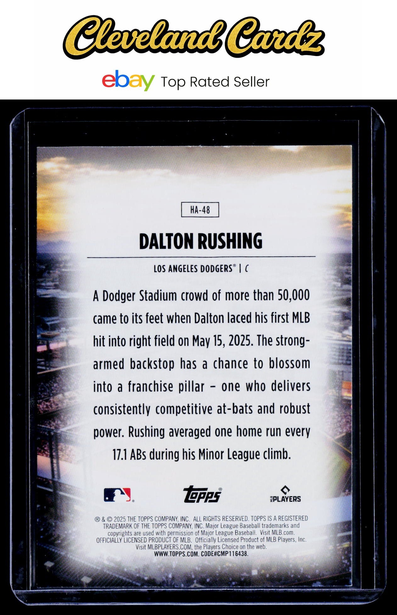 2025 Topps Update #HA-48 Dalton Rushing Homefield Advantage RC