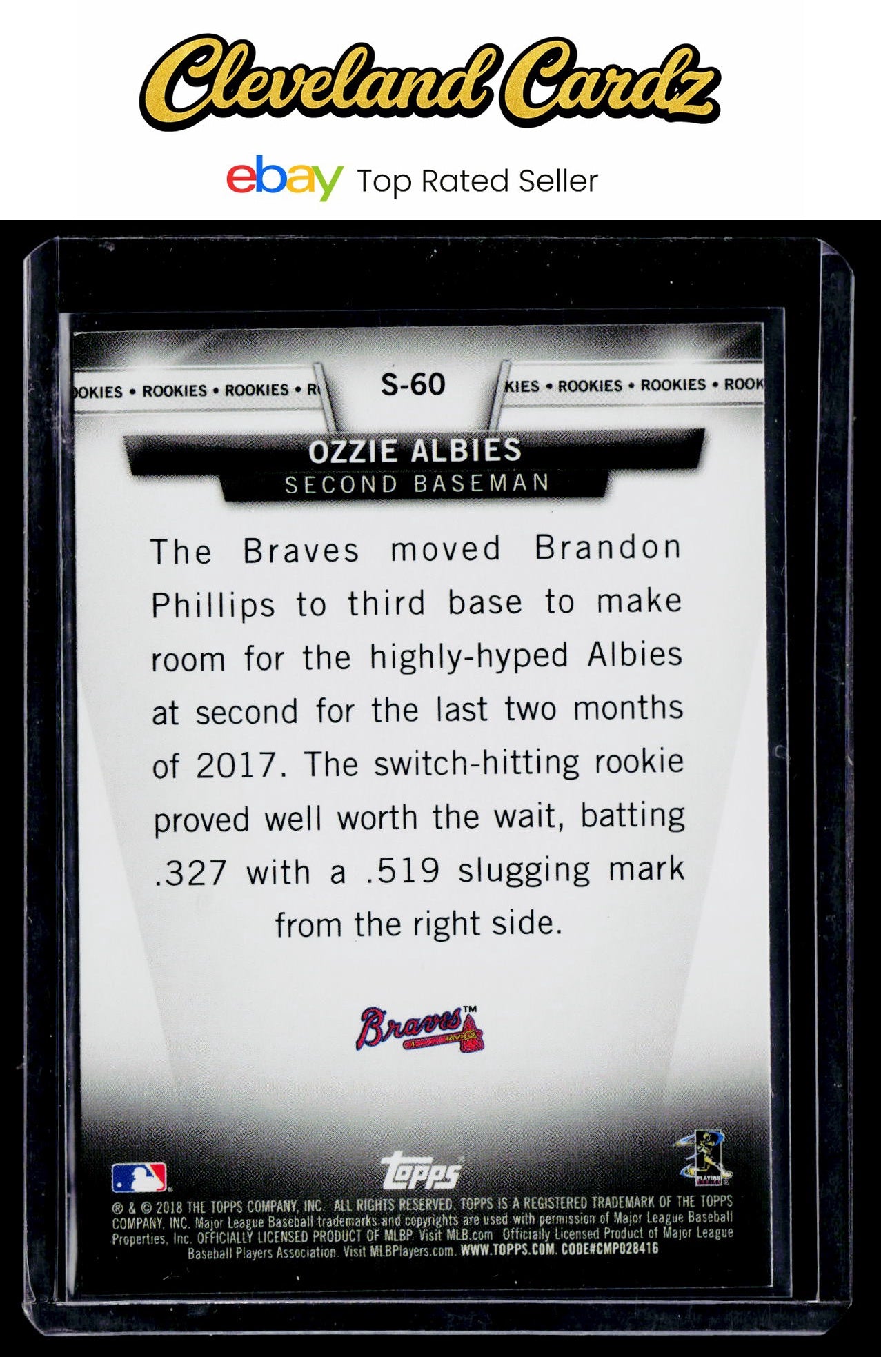 2018 Topps #S-60 Ozzie Albies Topps Salute RC